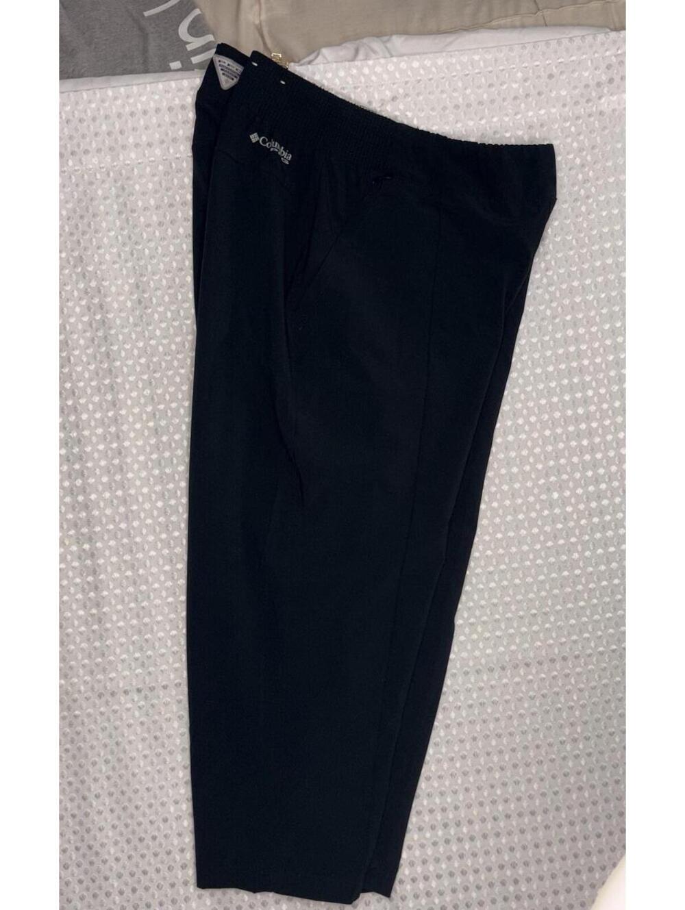 Columbia PFG Women’s Black Performance Fishing Pants Med Cropped Stretch Outdoor